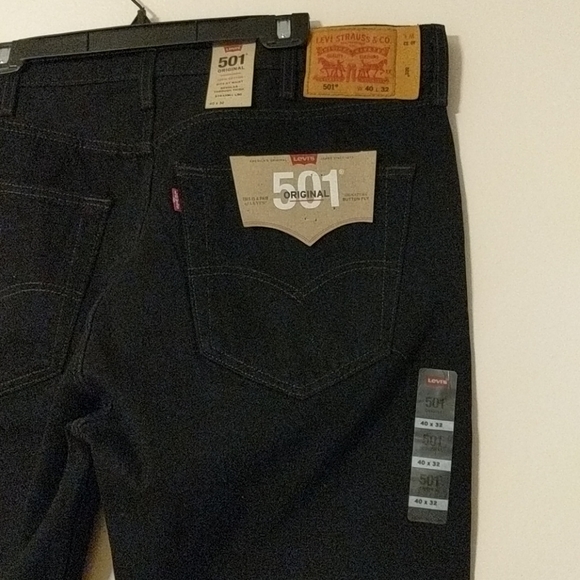 Levi's 501 original men's Black size 40x32 - Picture 4 of 7